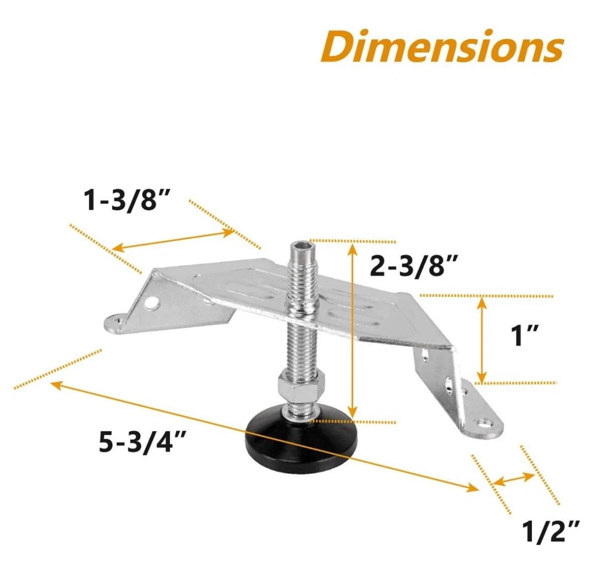 2pk Corner Leveling Feet 4PK,HeavyDuty Adjustable Furniture Feet for Cabinet/Va