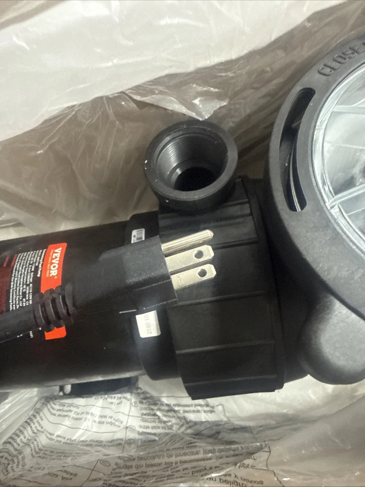 VEVOR HAP1100, Swimming Pool Pump, 1.5 HP 115 V, 1100W Single Speed Pump, OB,