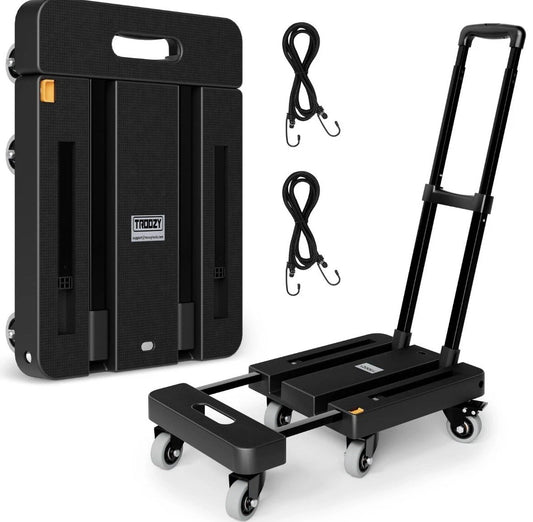 Folding Hand Truck, 500 LB Heavy Duty Luggage Cart, Utility Dolly Platform Ca...