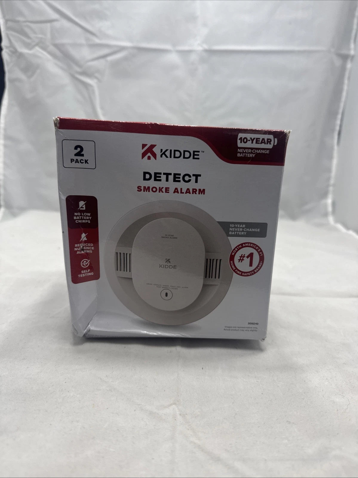2 PCK Kidde Smoke Detector 10-Year Battery Powered LED Warning Light 20SD10 NEW