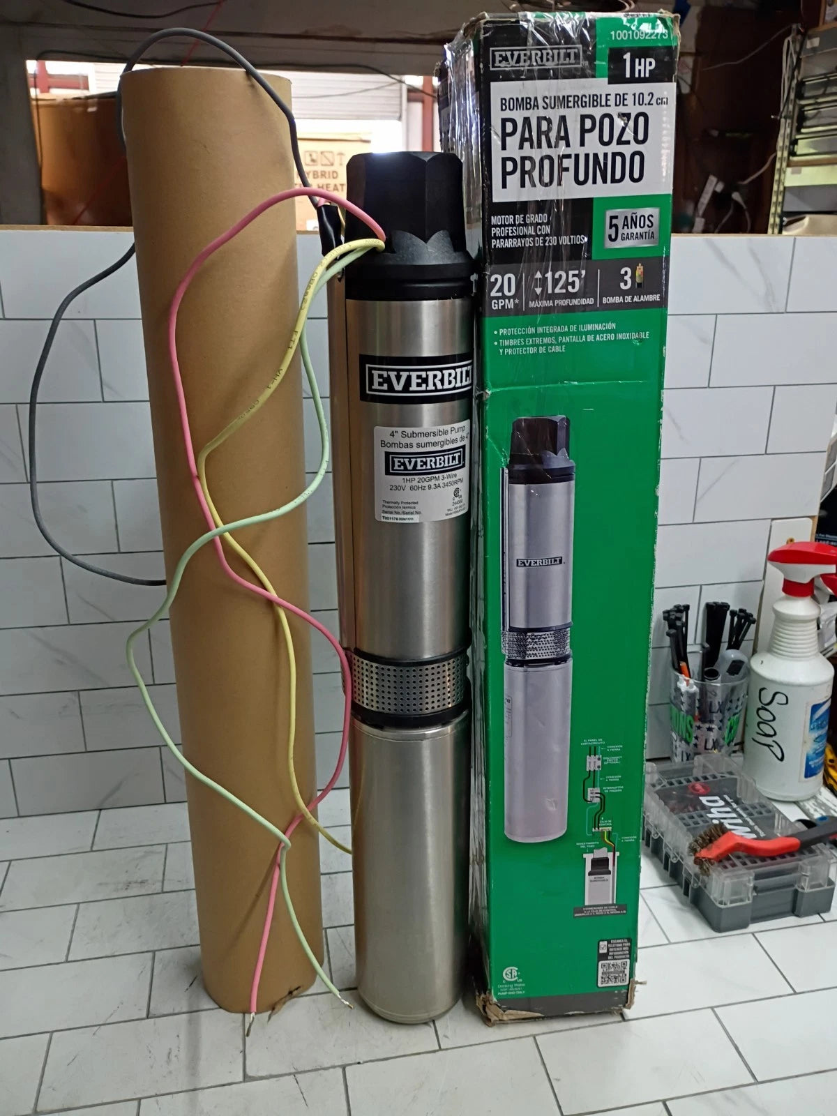 Everbilt 1HP Submersible 3-Wire 20GPM Well Pump HDSUB10-203 NEW OPEN BOX