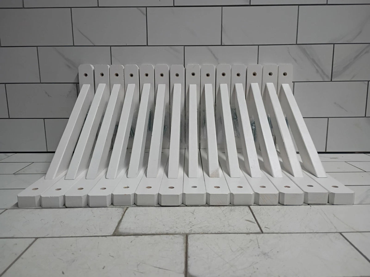 (14 Pack) Everbilt 11.5 in. x 7.5 in. Wooden Bracket White Open Box
