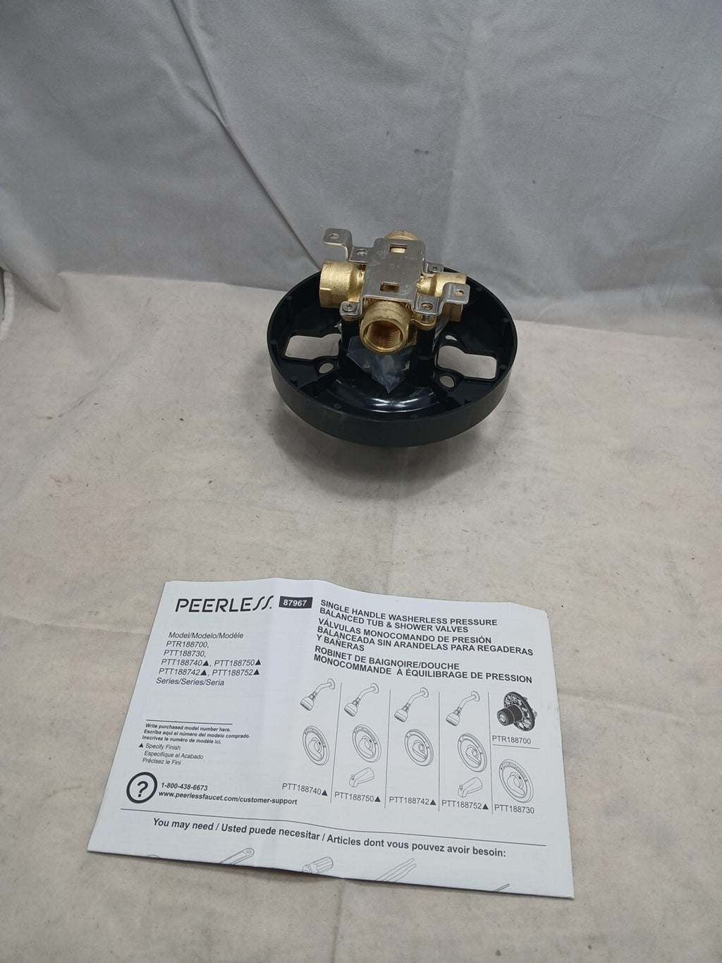Peerless Pressure Balance Valve and Cartridge PTR188700-IP