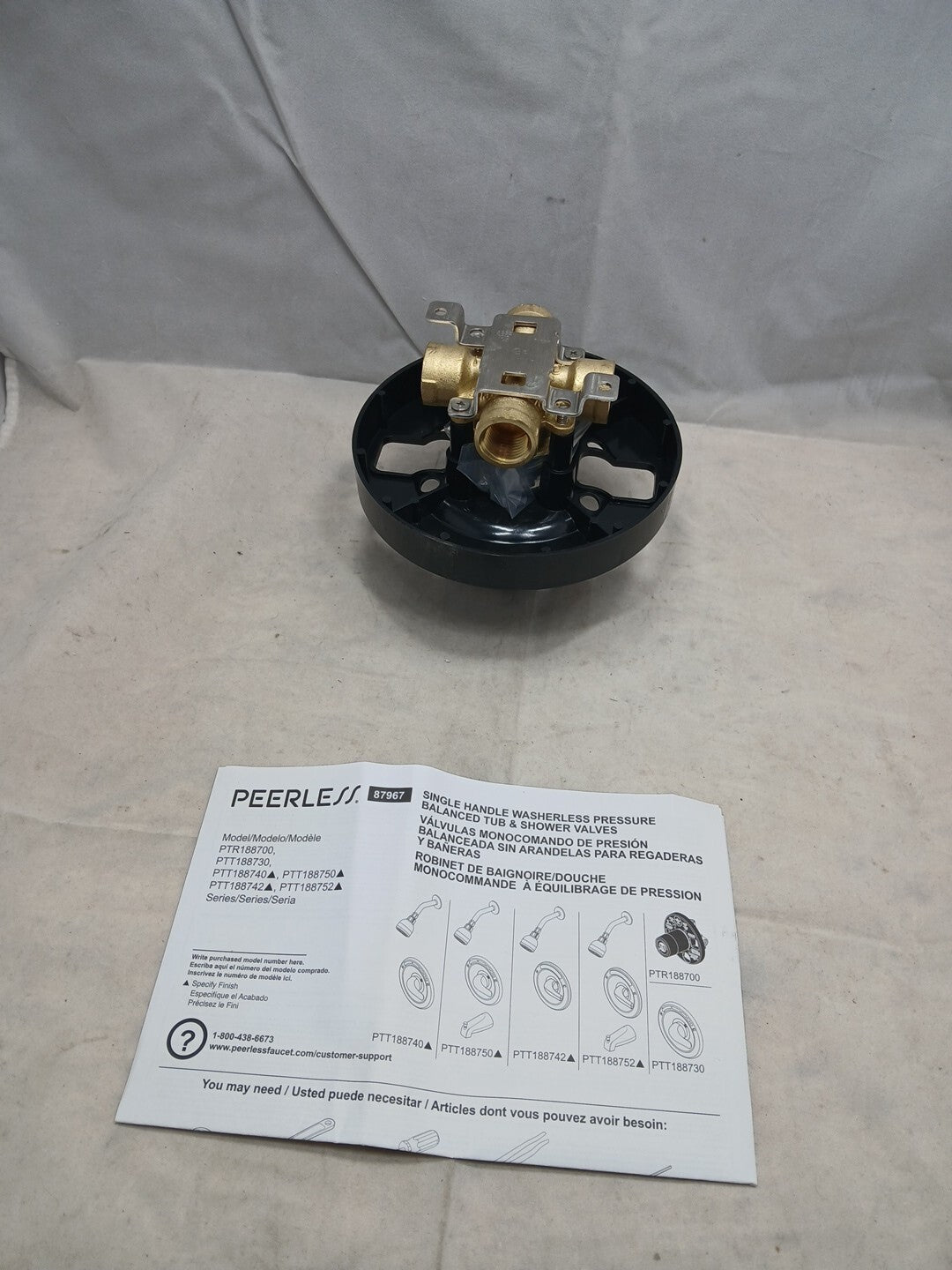 Peerless Pressure Balance Valve and Cartridge PTR188700-IP