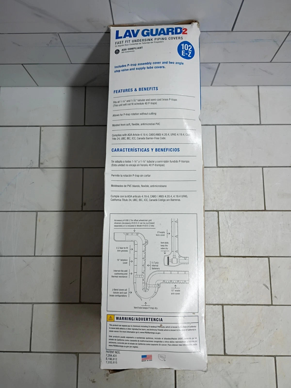 2pk TrueBro Lav Guard2 102 E-Z Fast Fit Undersink Piping Covers Open Box..