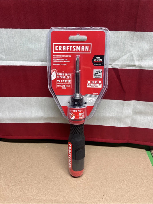 Craftsman CMHT68129 15PC Ratcheting Screwdriver NEW