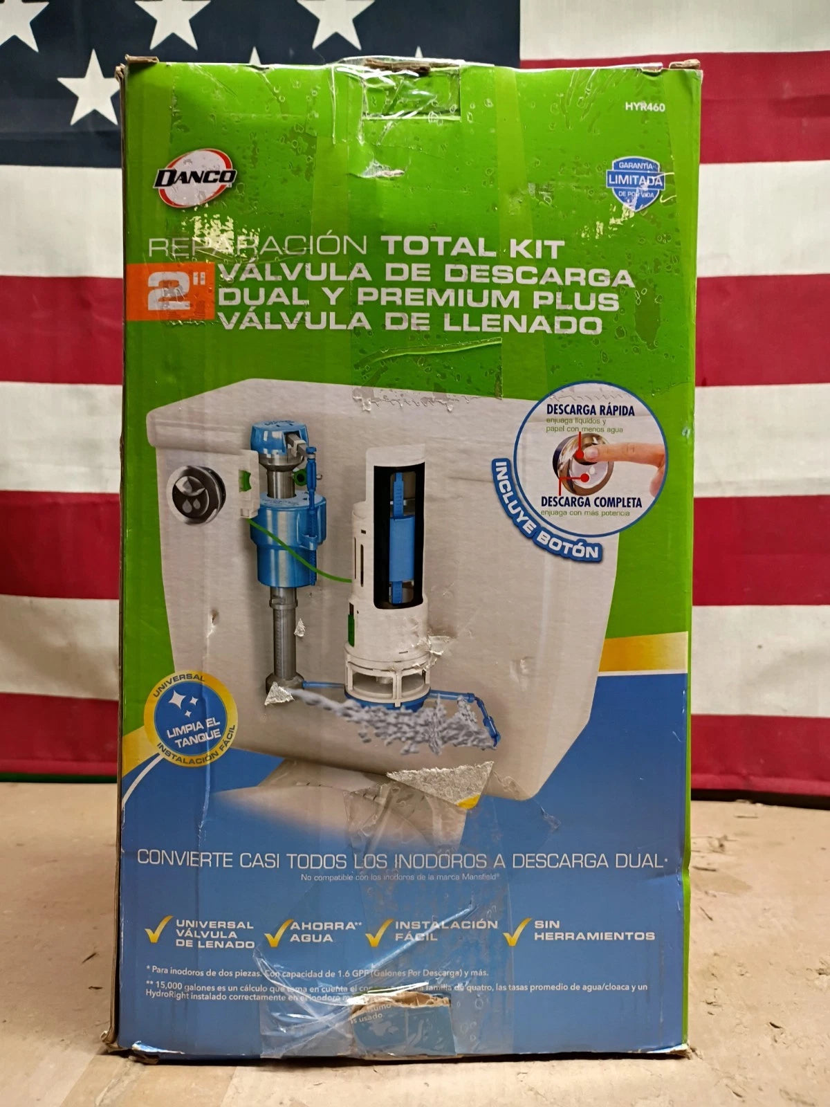 Danco HYR460 Dual Flush valve & fill Universal Water Saving Toilet Repair Kit OB