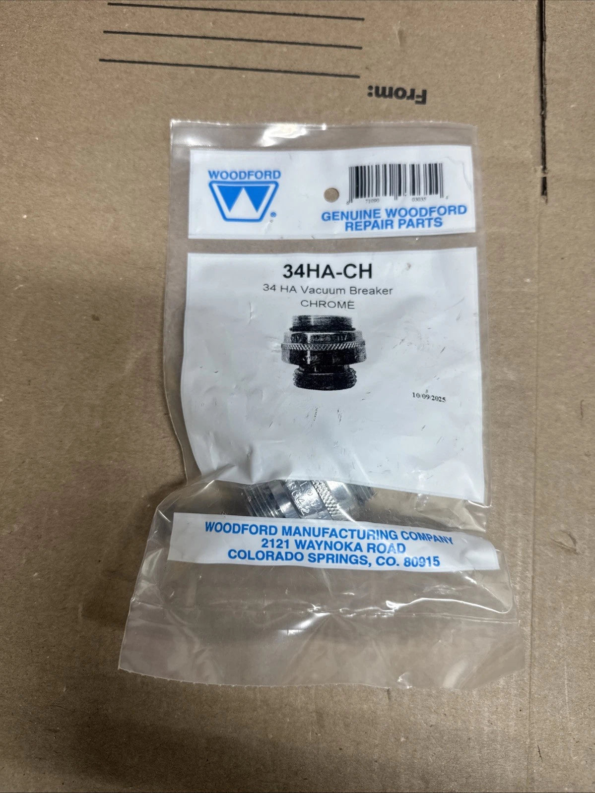 Woodford 34HA Chrome Vacuum Breaker
