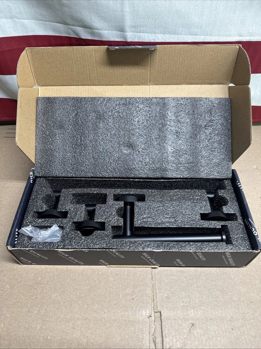 Aitinkan 3 PIece Bath Hardware Set Towel Holder Kit Matte Black Finish ATK-203