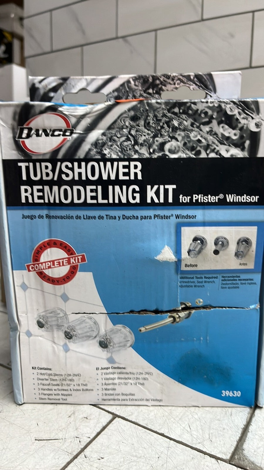 Danco 39630 Tub/Shower Remodeling Kit for Pfister Windsor OPEN BOX