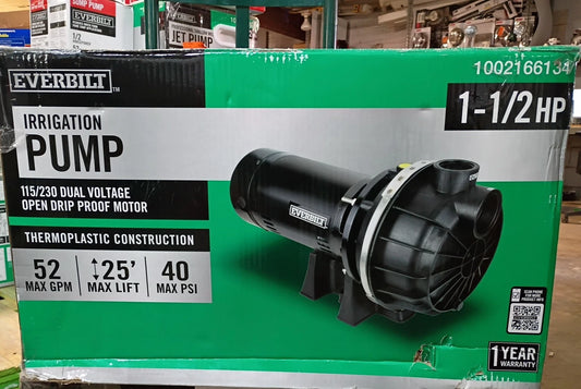 Everbilt HDLS15P Lawn Irrigation Pump Plastic 1.5HP PARTS ONLY