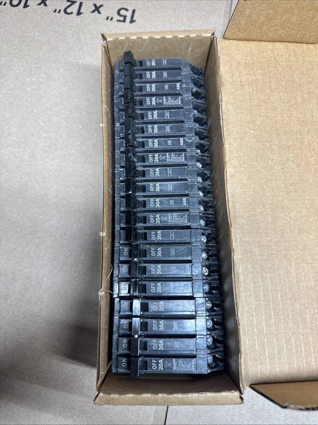 5- ABB THQLQ203020A Quad Circuit Breakers 20/20A 30A 120/240V Plug-On