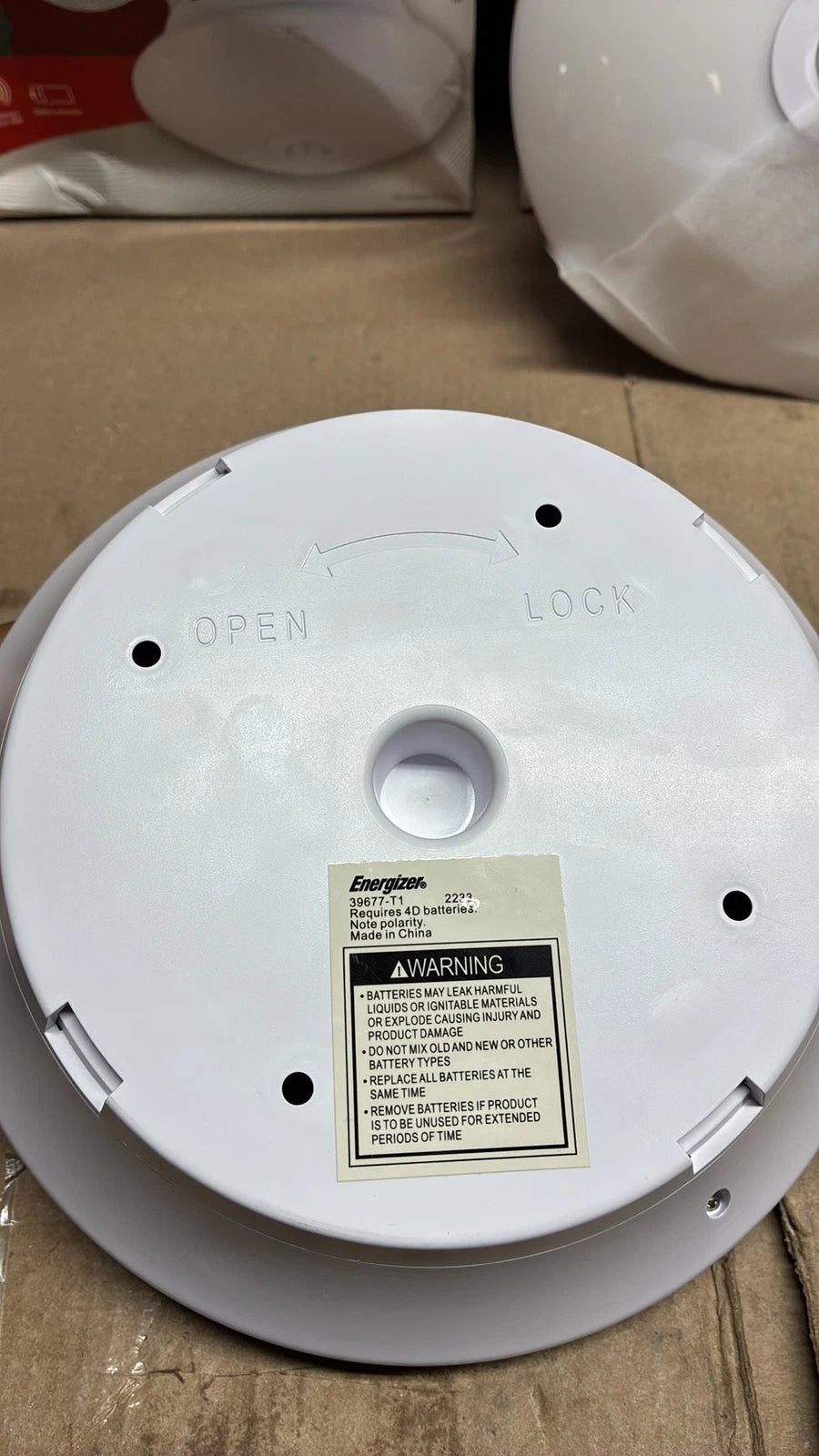 2-PK Energizer Motion Activated LED Ceiling Light, Battery Operated, 300 Lumens