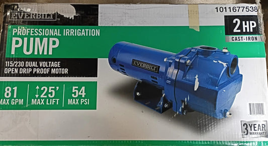 Everbilt Professional Irrigation Pump Cast Iron 2 HP Dual Voltage, HDLS20 PARTS