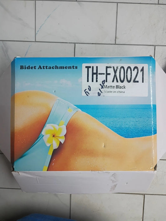 TH-FX0021 Bidet Attachments Matte Black Sprayer, Sprayer Holder, T-Valve Hose OB