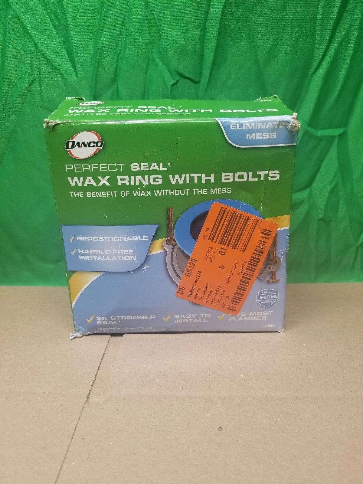8pc Perfect Seal Toilet WaxRing Fits All Bolts Rubber Gaskets No Bolts