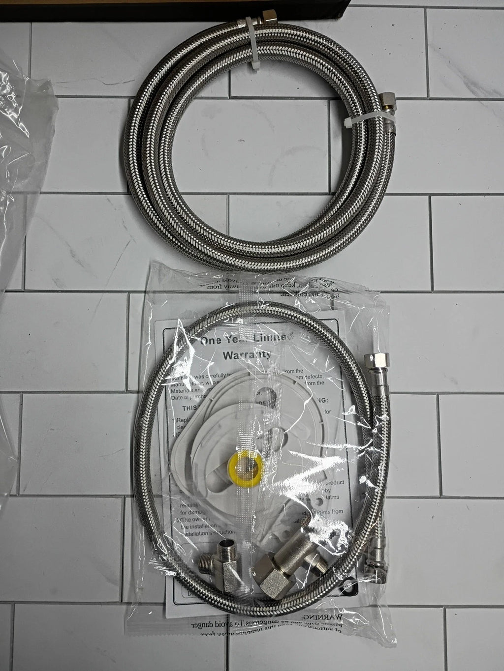 Bidet Attachment For Toilet - White 6ft X 2ft Stainless Steel Hose Open Box New