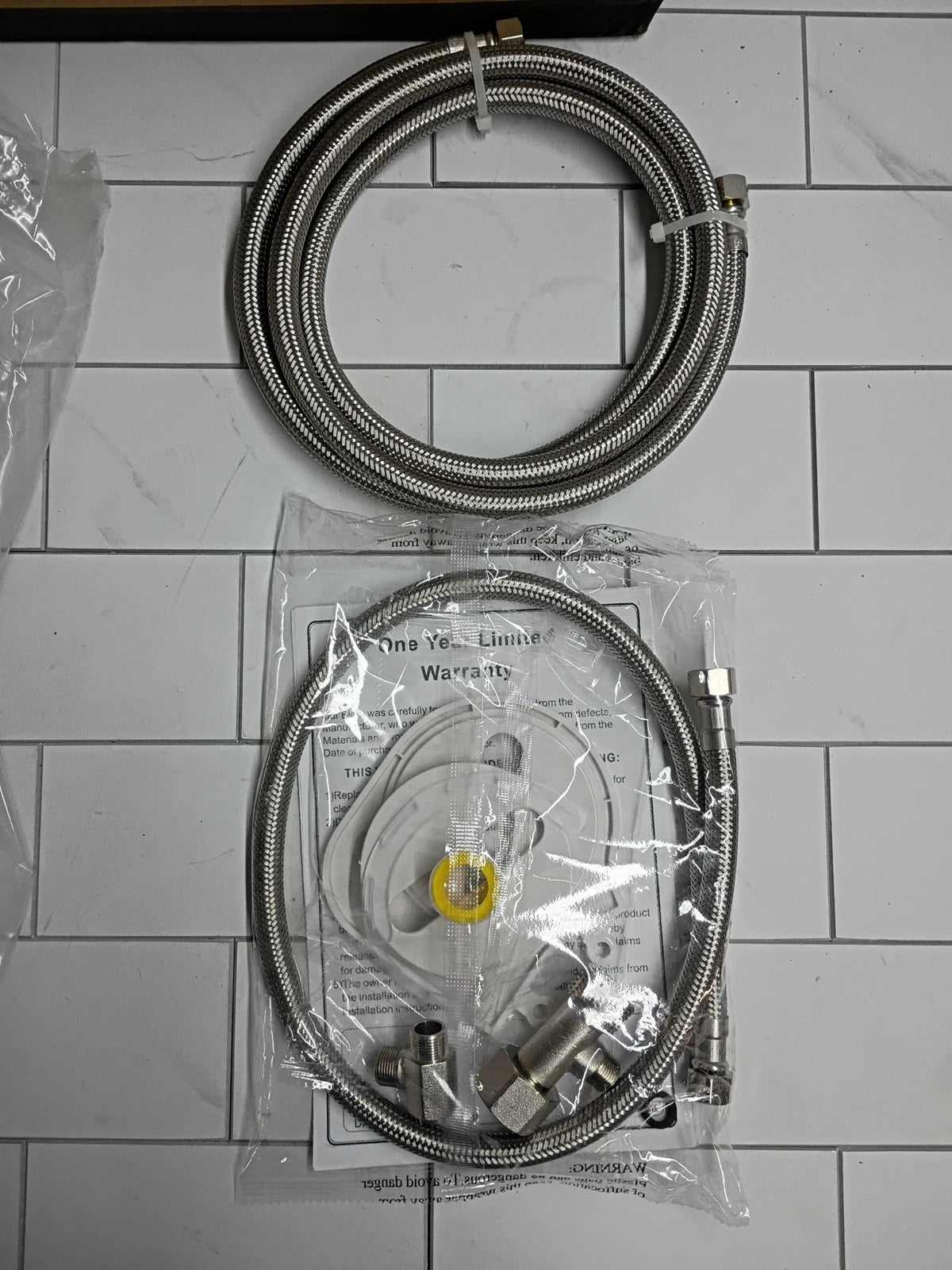 Bidet Attachment For Toilet - White 6ft X 2ft Stainless Steel Hose Open Box New