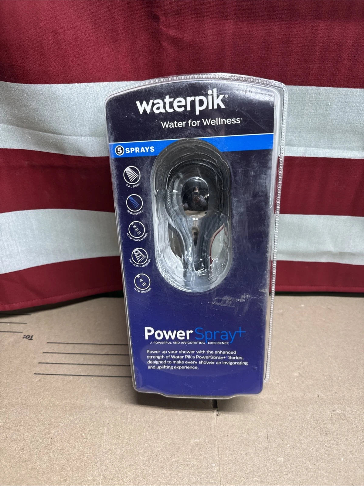 Waterpik 5-Spray 3.5 in. Single Wall Mount Low Flow Handheld Shower Head Chrome
