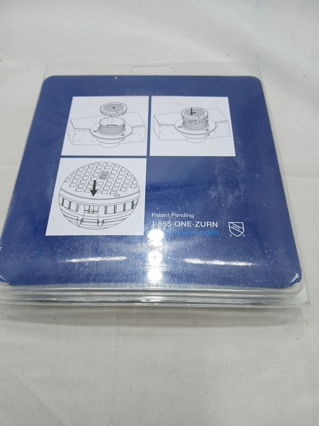 Zurn Elkay LC-CS06SS 6" Square Stainless Steel Floor Drain Access / Cleanout Hea