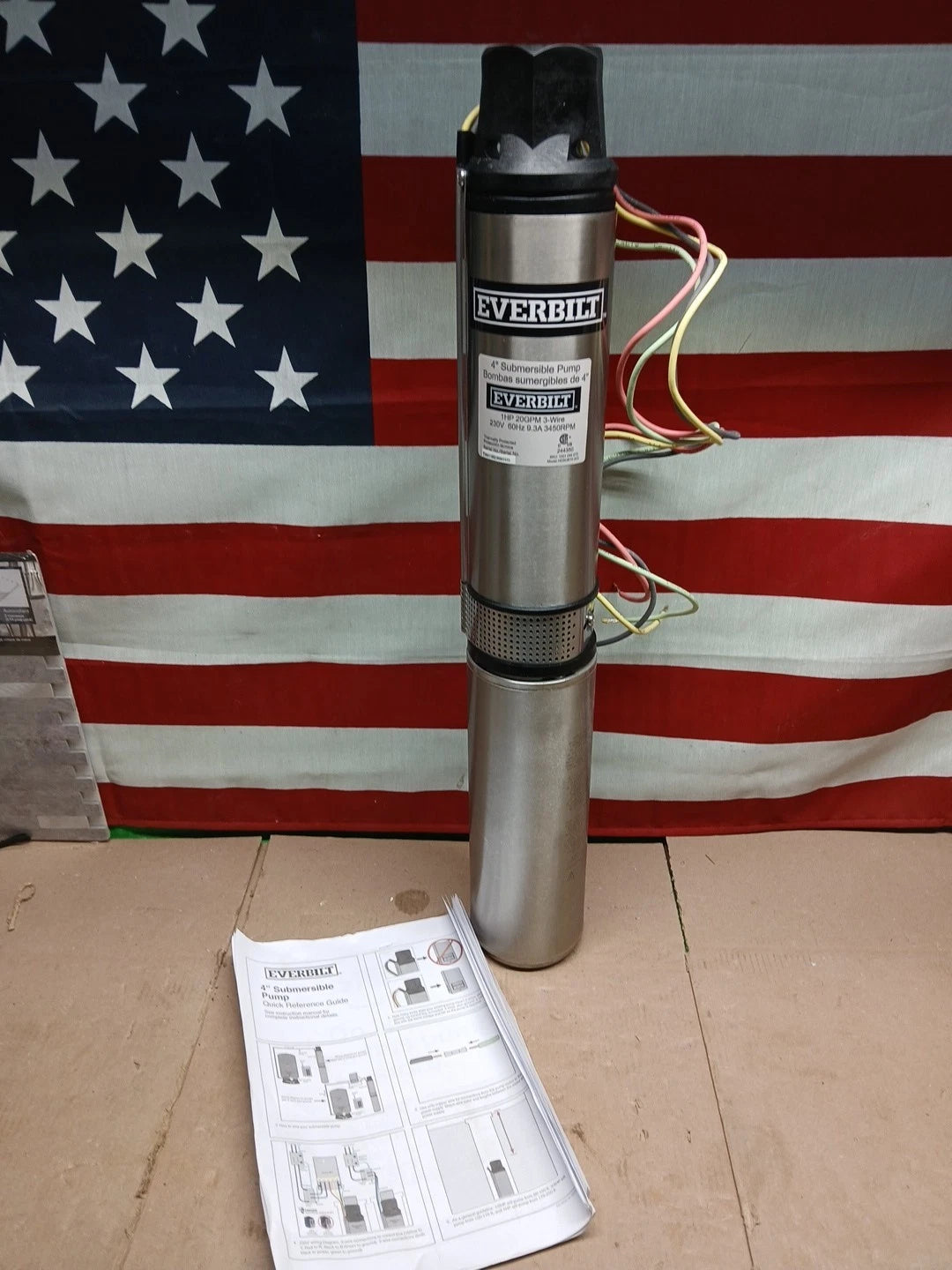 Everbilt 1 HP Submersible 3-Wire Motor 10 GPM Deep Well Potable Water Pump