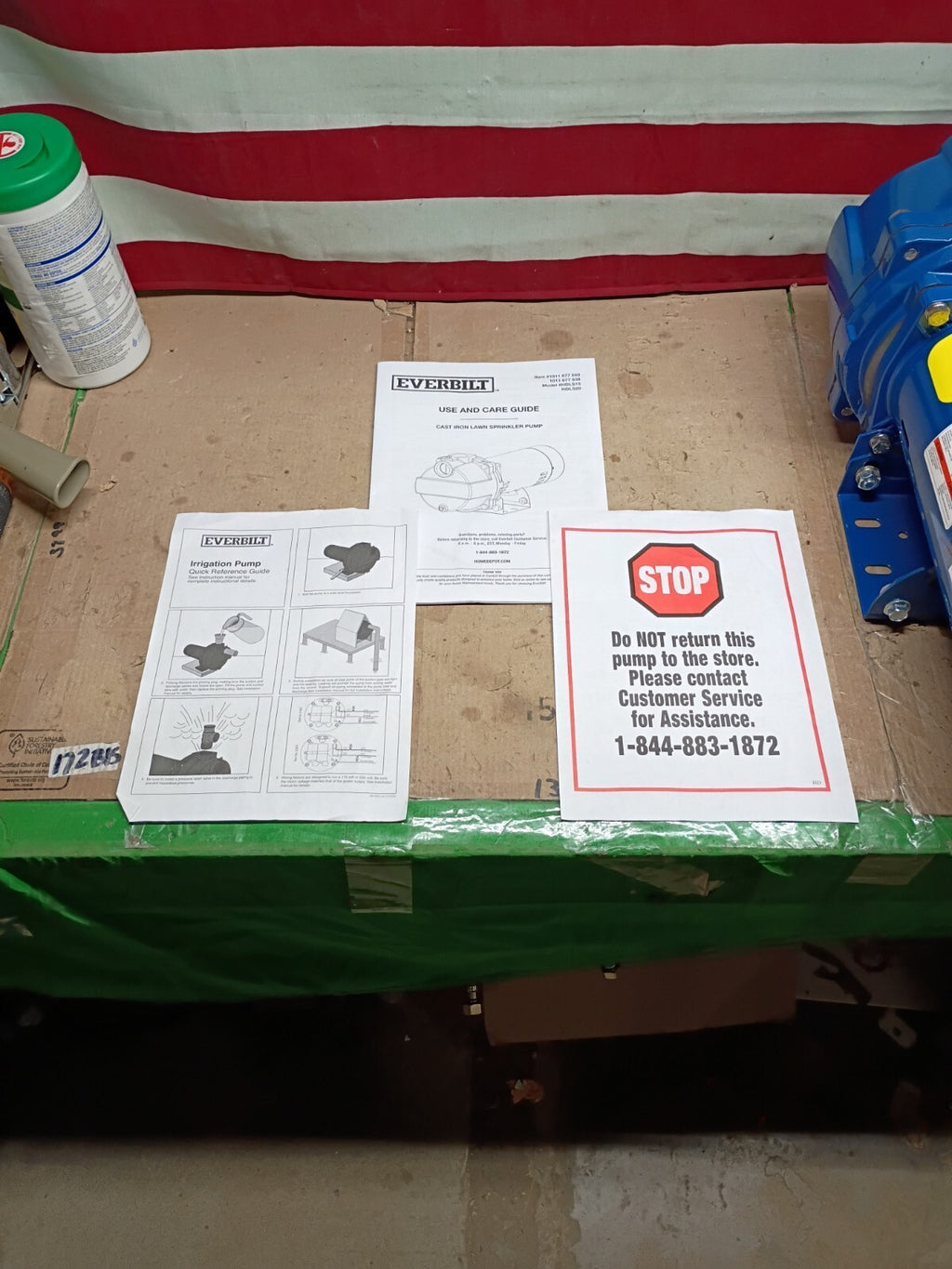 Everbilt HDLS15 1-1/2 HP Cast Iron Lawn Irrigation Pump, 61 GPM 51 PSI Open Box,