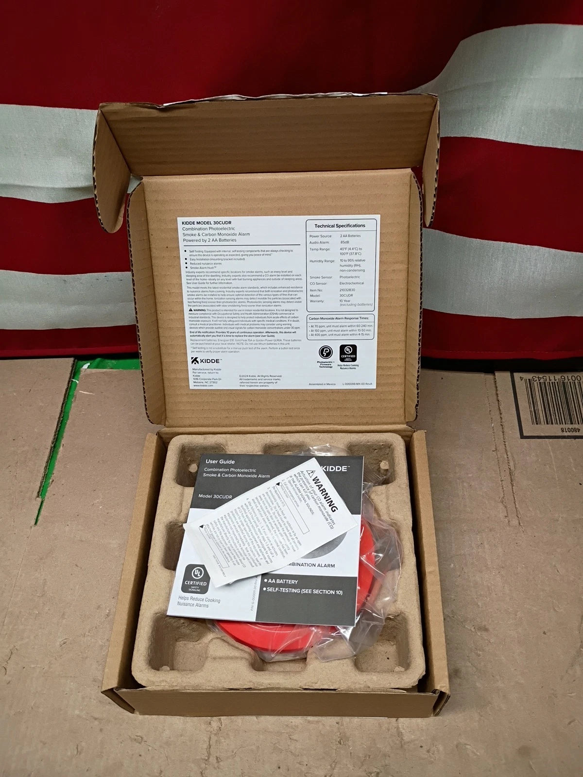 Kidde 30CUDR Smoke & Carbon Monoxide Detector AA Battery Backup