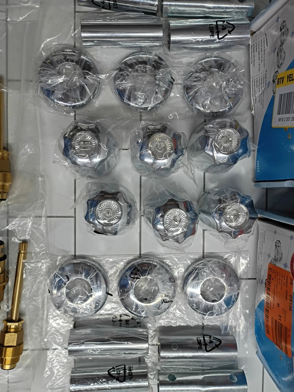 2Pk DANCO 39617 GERBER 3 HANDLE TUB SHOWER FAUCET REMODEL REBUILD FULL KIT Ob