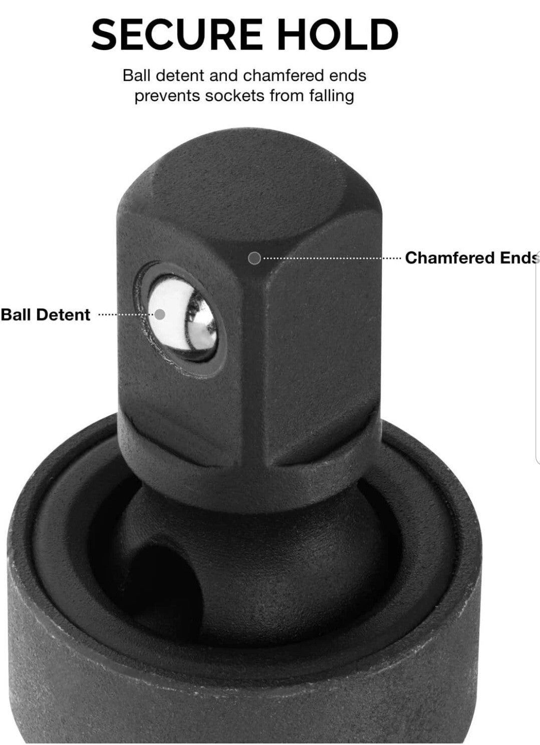 NEIKO 02486A Impact Universal Joint-Socket Swivel Set,Socket Extension Set Cr-Mo