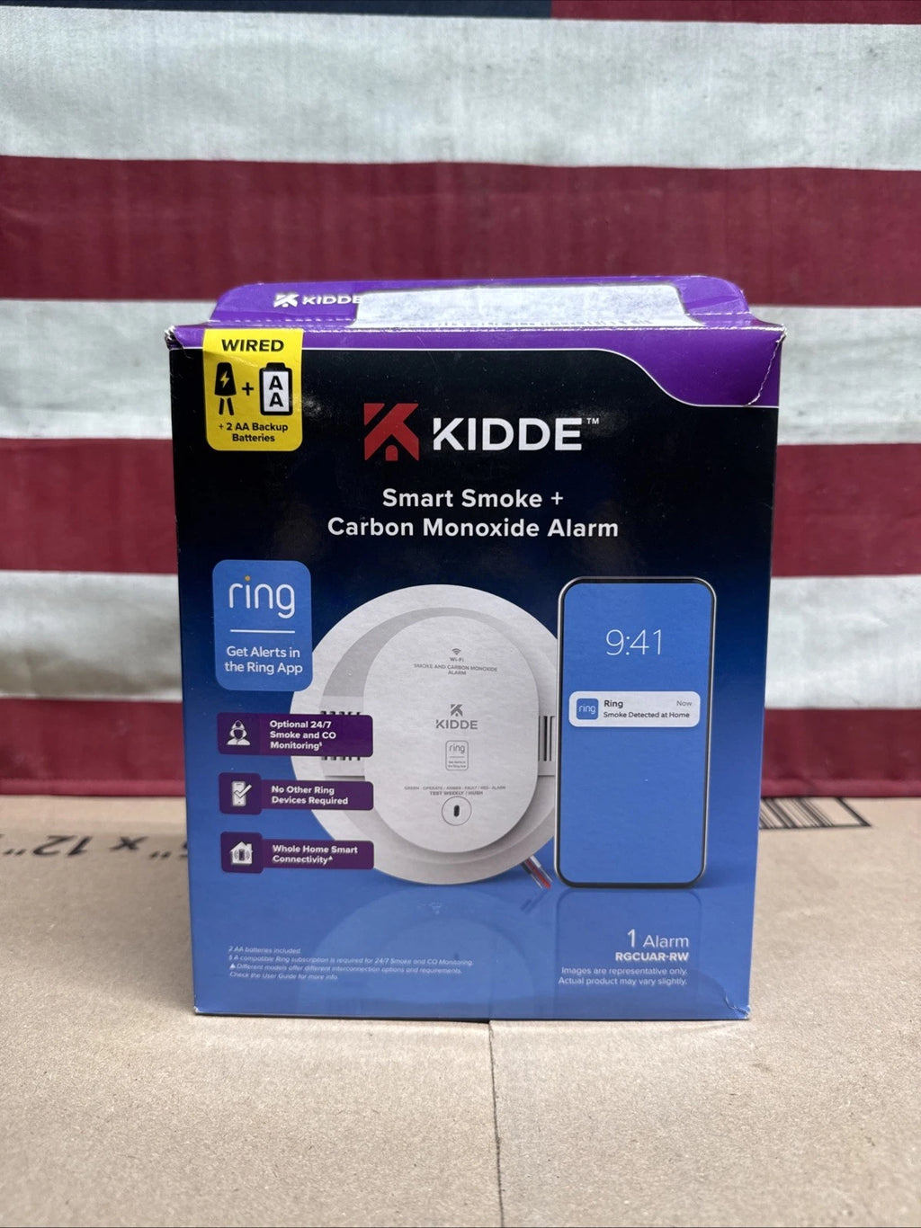 Kidde RGCUAR-RW Smart Smoke And Carbon Monoxide Alarm Wired With Battery Backup