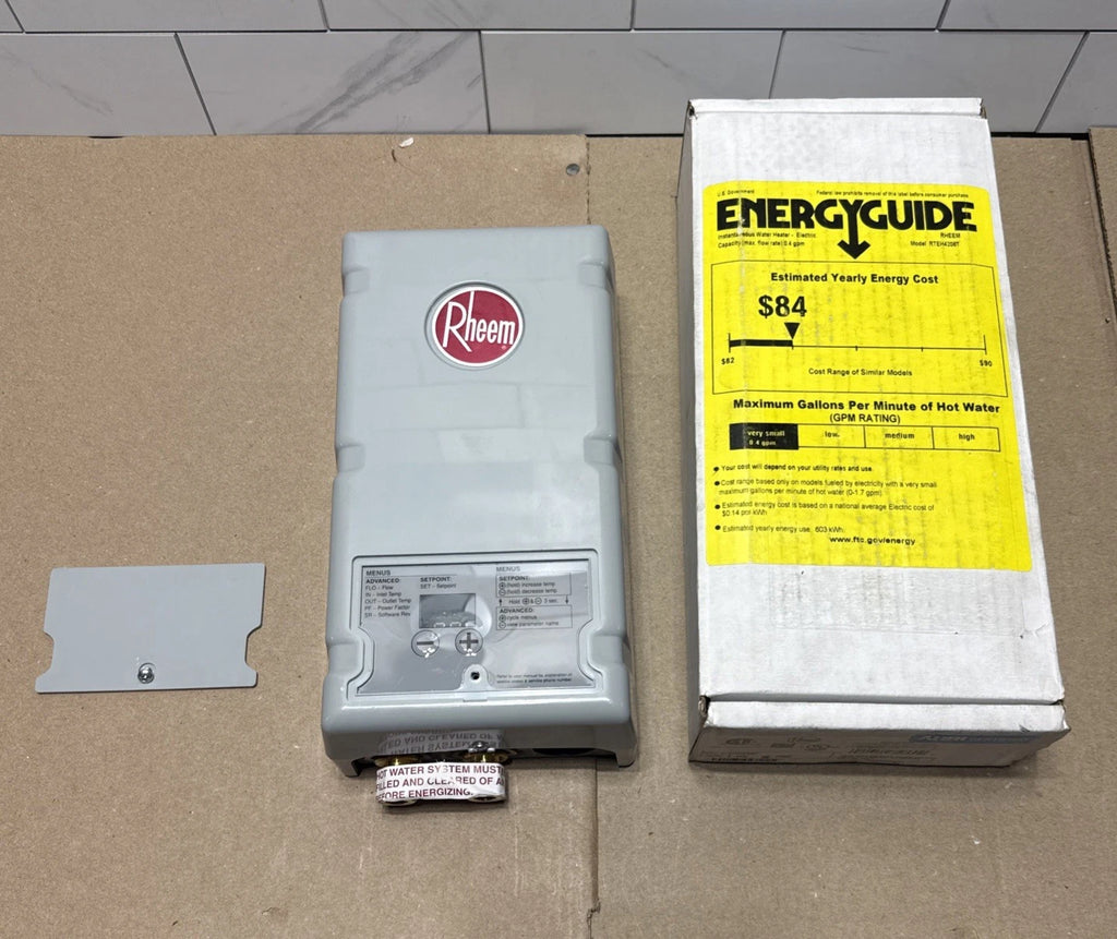 Rheem RTEH2408T 4.1 kW 208v Thermostatic Tankless Electric Water Heater OPEN BOX