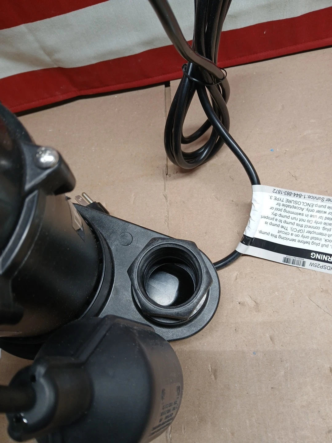 Everbilt 1/4 HP Aluminum Sump Pump w/ Tether Float Switch HDSP25W NEW OPEN BOX.