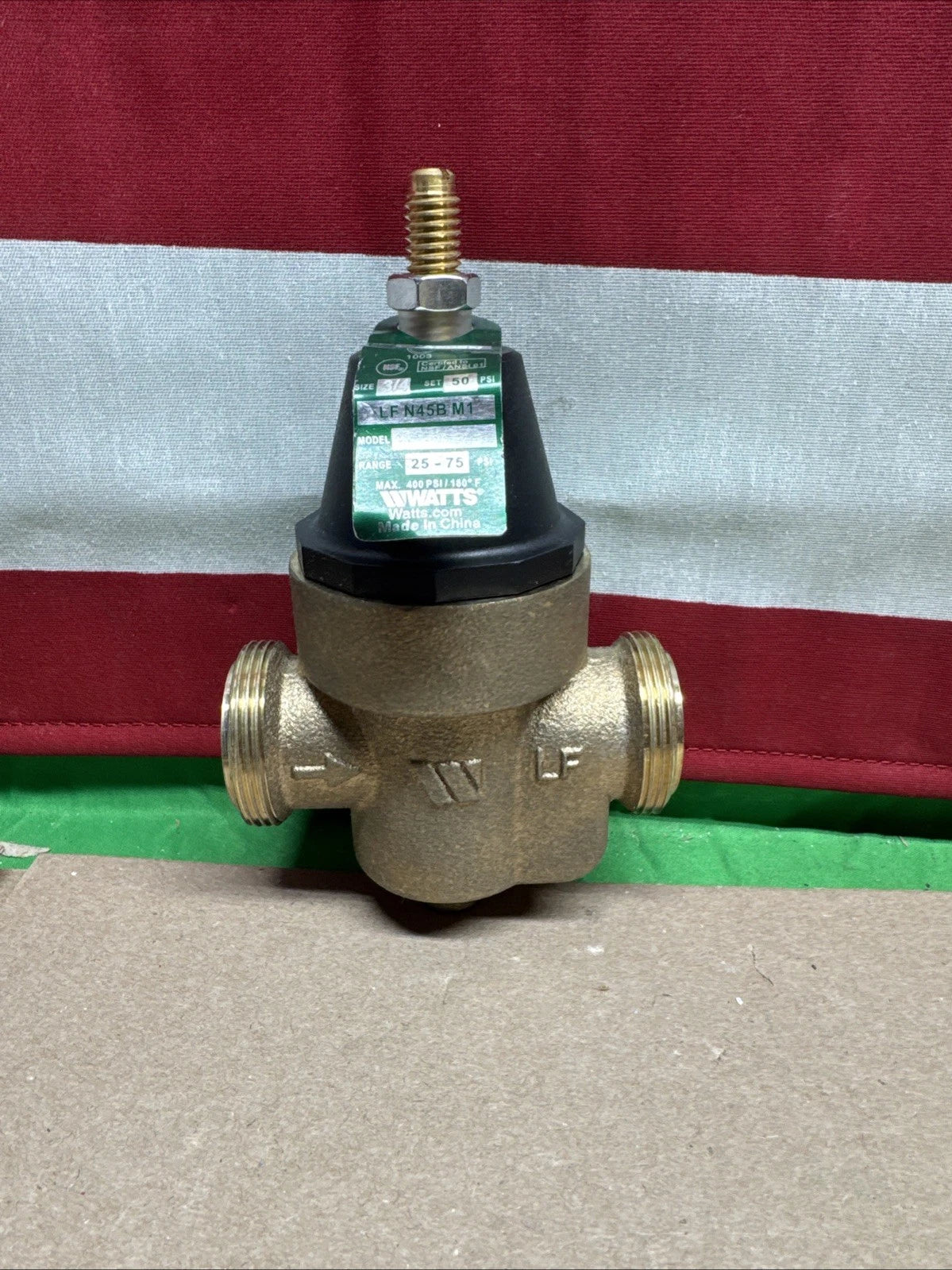 Watts LF N55B M1 Water Pressure Reducing Valve 50 PSI *missing Union*