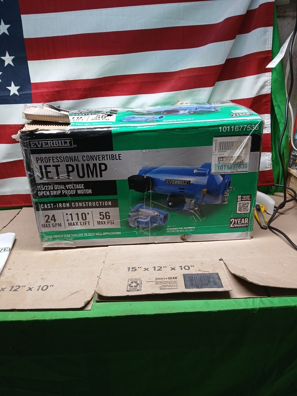 Everbilt 1 HP Professional Convertible Jet Pump. Read Description*PARTS ONLY*