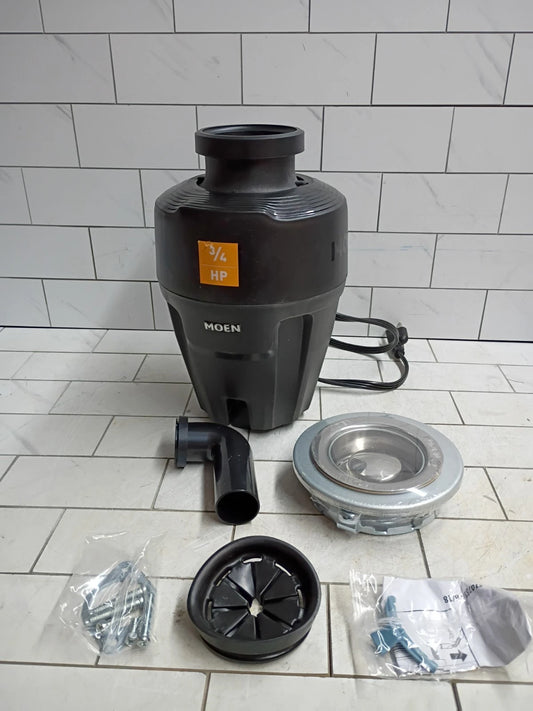 Moen Host 3/4hp Garbage Disposal New EX75c Continuous Feed Open Box
