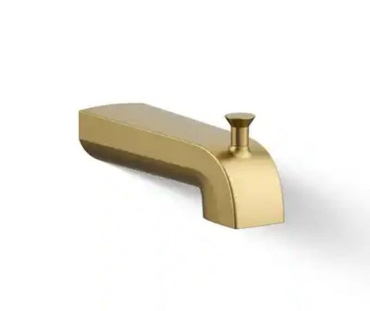 KOHLER Pitch Wall-mount diverter bath spout in Vibrant Brushed Moderne Brass