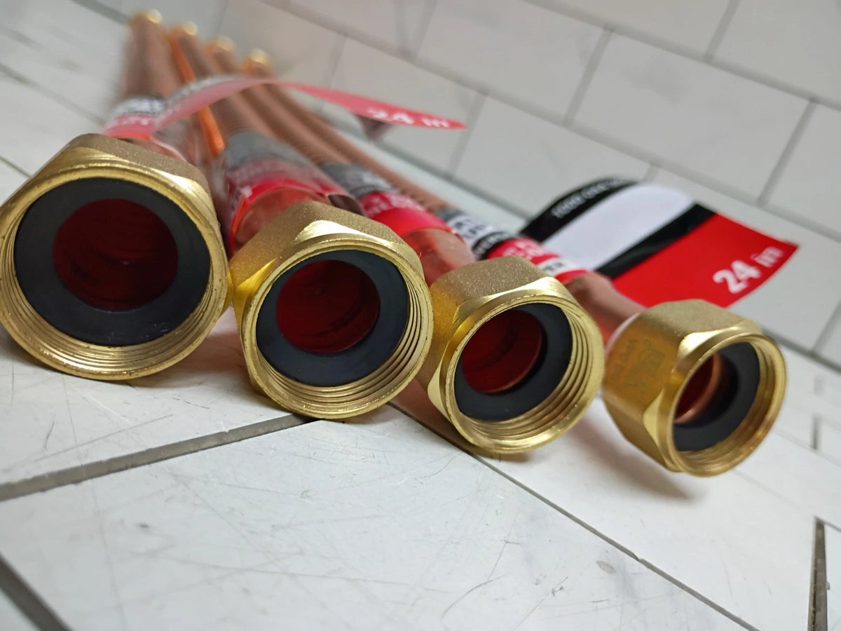 4PACK EVERBILT 3/4 in. FIP x 3/4 in. FIP x 24 in. Copper Water Heater Connectors