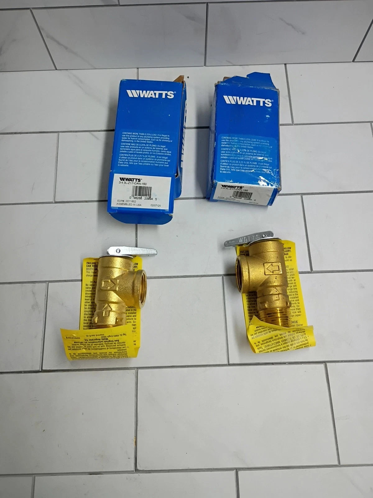 2pk WATTS 2-Port 3/4" Bronze Pressure Relief Valve 150 psi 3/4 3L-Z17-CAN-150 OB