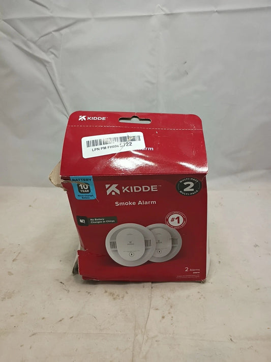 2 PACK Kidde Smoke Detector 10-Year Battery Powered LED Warning Light 20SD10