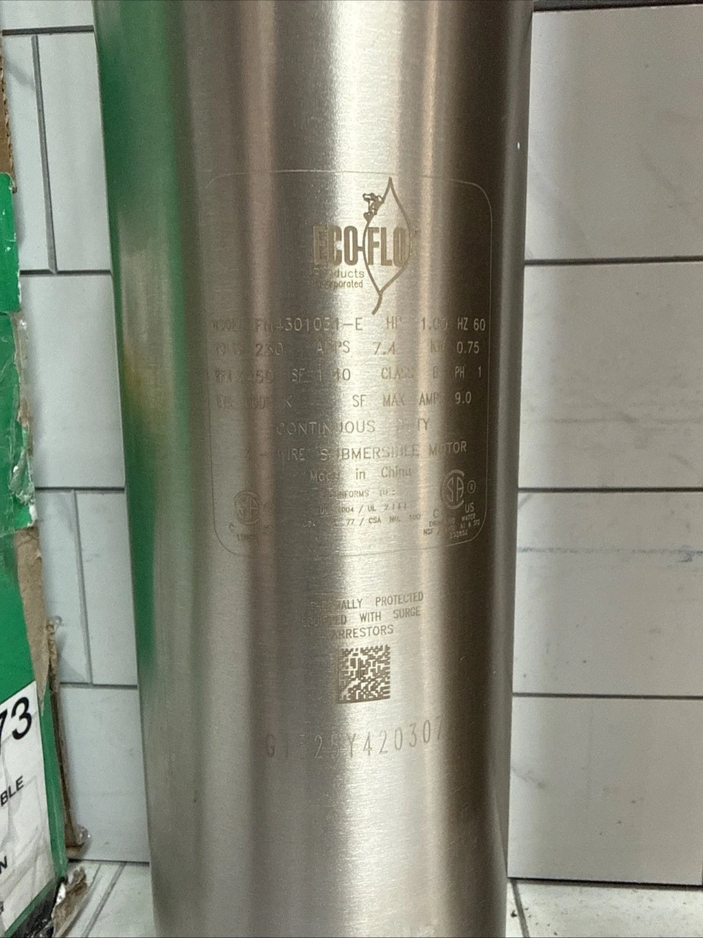 Everbilt 1HP Submersible 3-Wire 20GPM Deep Well Pump HDSUB10-203 NEW OPEN BOX