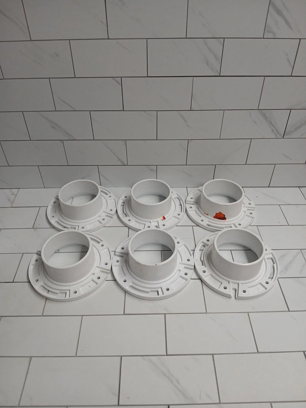 6pck Oatey 435032 Fast Set 3 in. Outside Fit or 4 in. Inside Fit PVC Open Hub