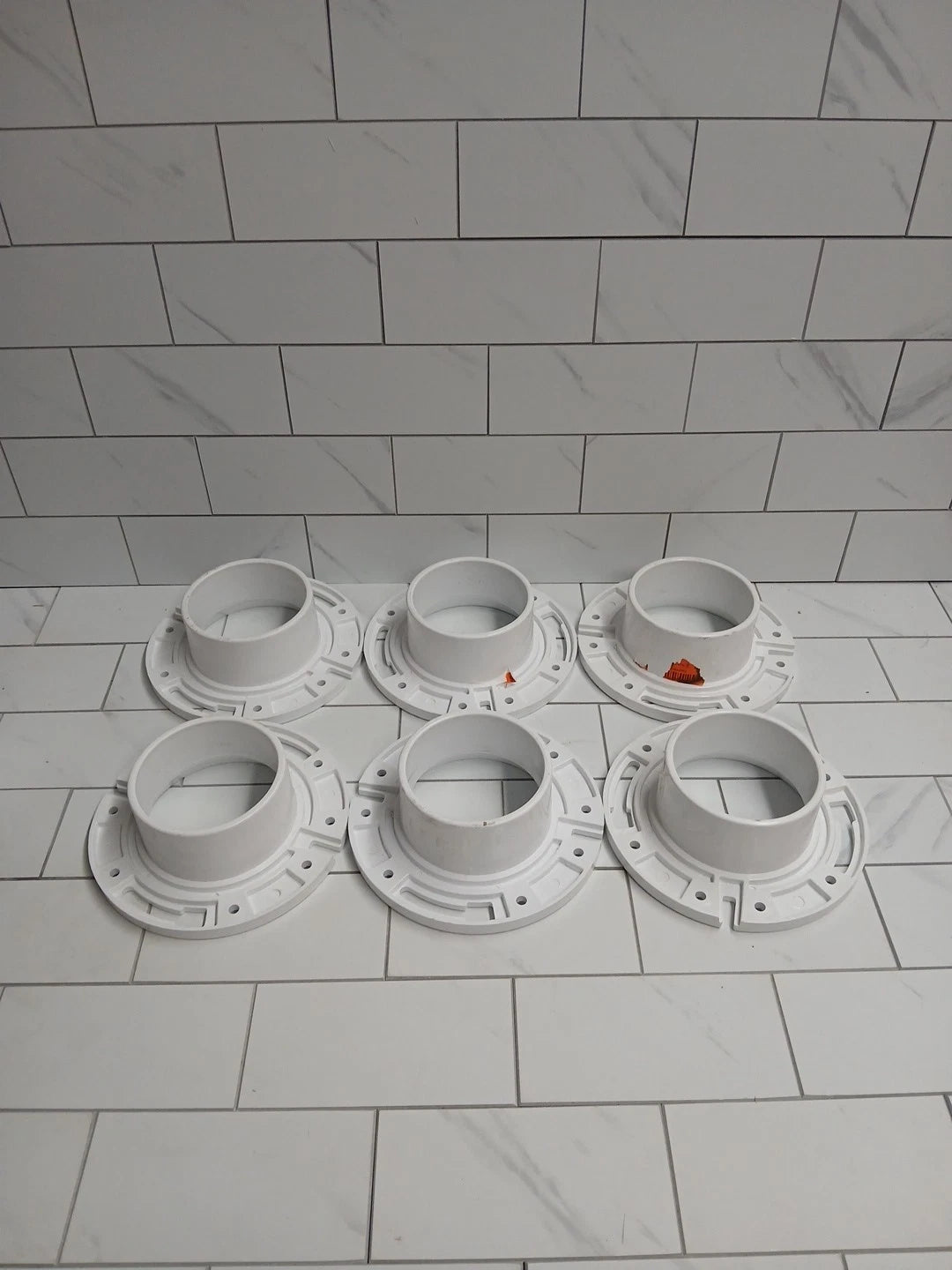 6pck Oatey 435032 Fast Set 3 in. Outside Fit or 4 in. Inside Fit PVC Open Hub