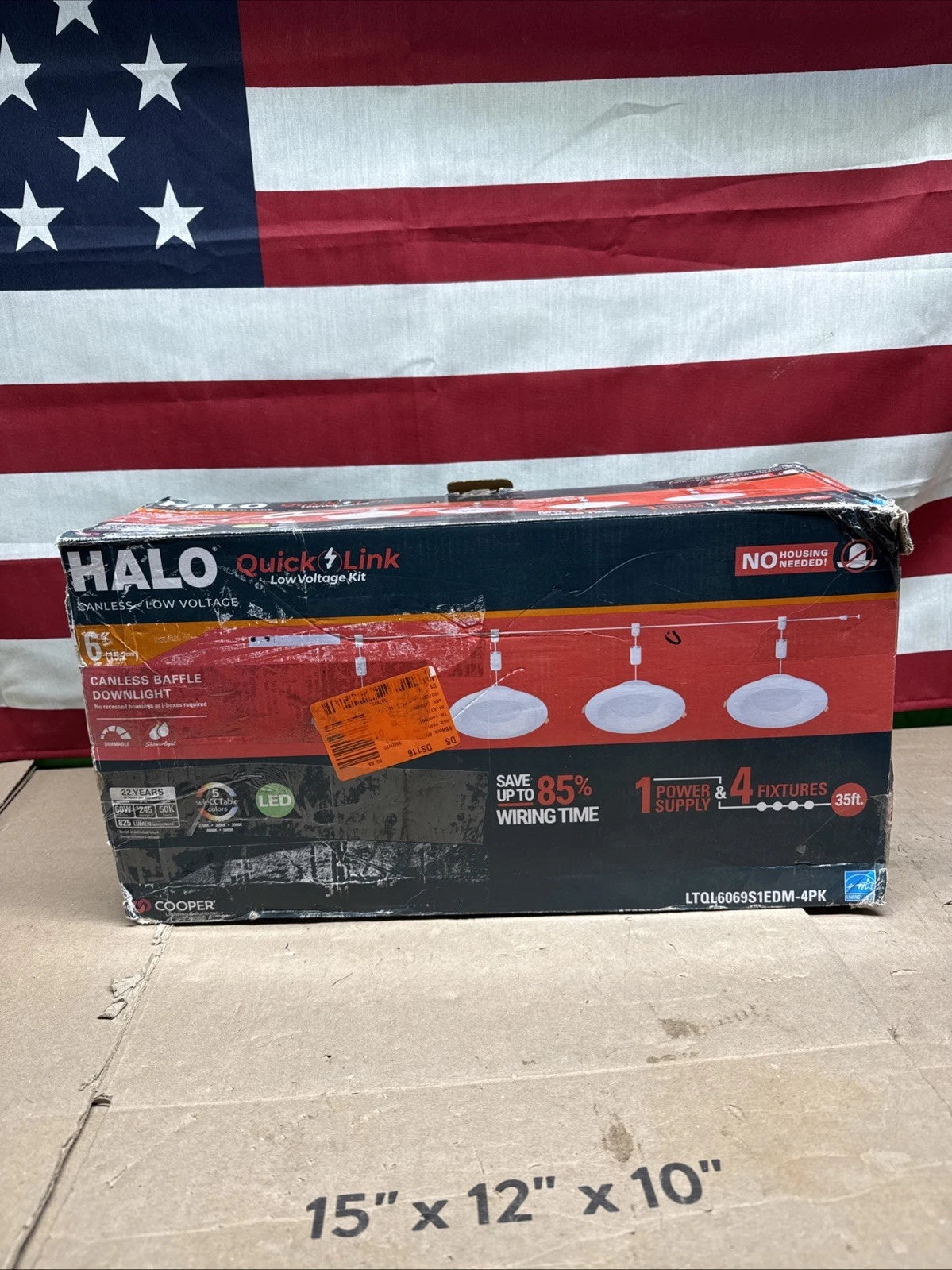 4-Pack HALO QuickLink Low Voltage,6 in. Selectable CCT 2700-5000K, 600 L,Canless