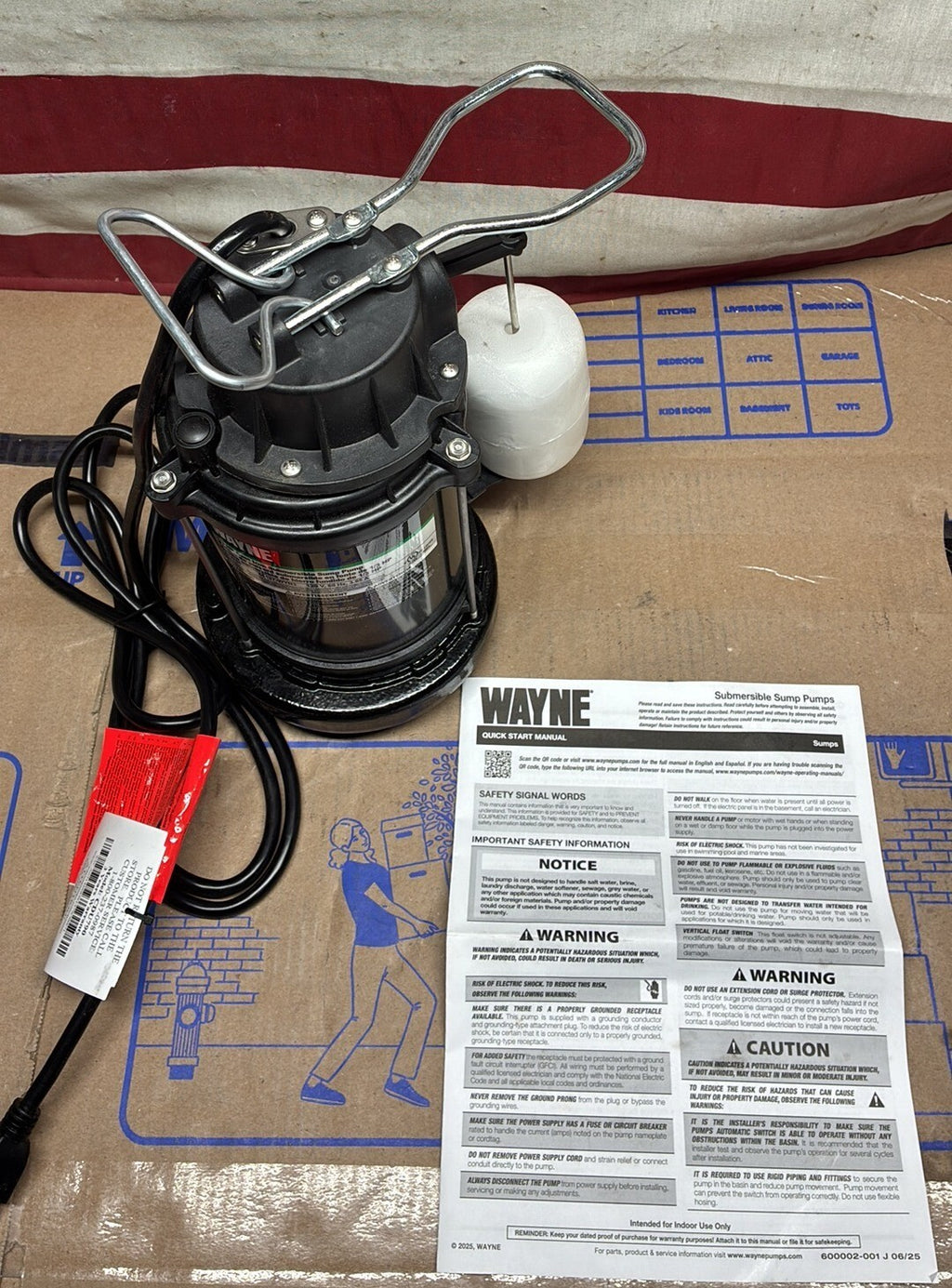 WAYNE CDU790 1/3 HP Submersible Cast Iron and Stainless Steel Sump Pump