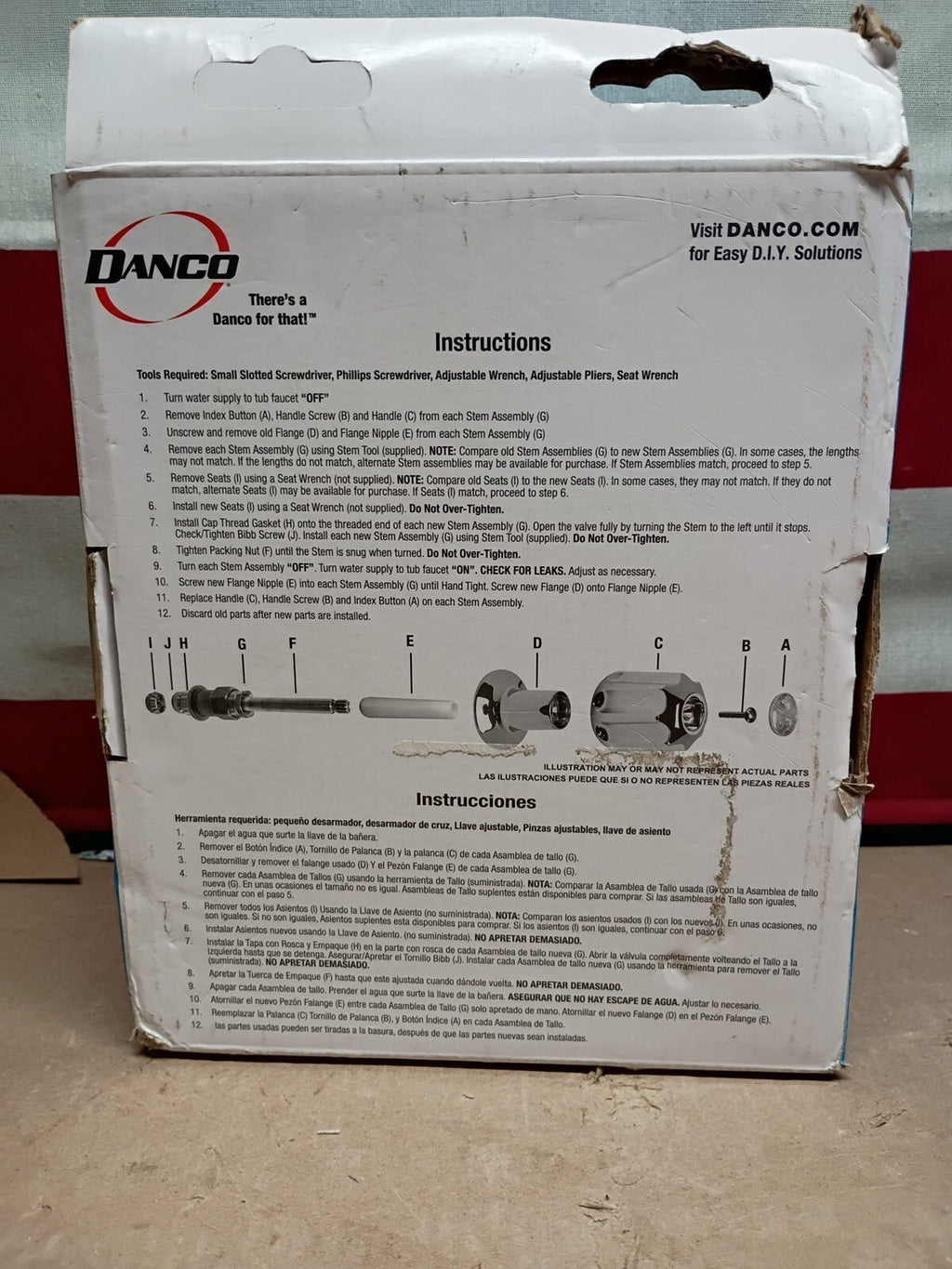 Danco 39619 Tub/Shower Remodeling Kit for Pfister Verve CHROME NEW Open Box
