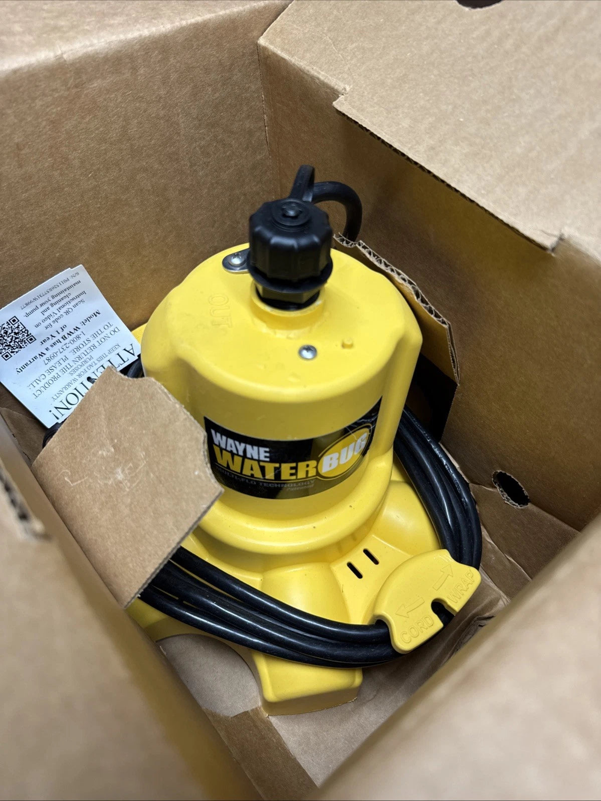 Wayne 1/6 HP WaterBUG Submersible Utility Pump with Multi-Flo Technology