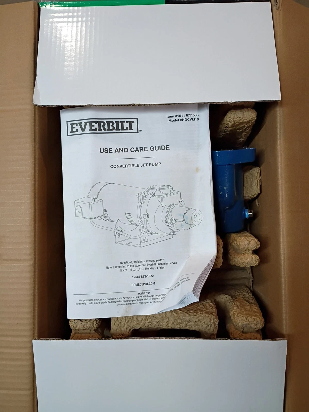 Everbilt 1 HP Professional Convertible Jet Pump. Read Description*PARTS ONLY*