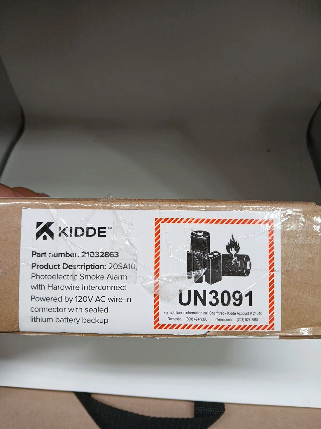 Kidde 20SA10 Hardwired Interconnected Smoke Detector with Photoelectric