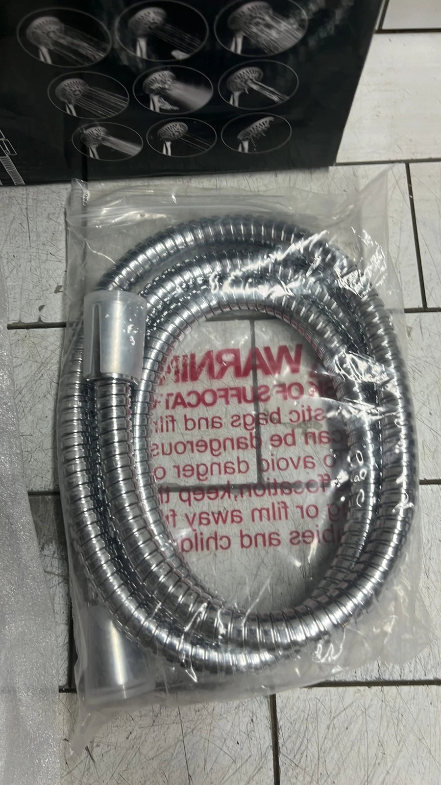 bright shower 9-Spray Handheld Shower Head Set with Hose and Shower Arm Mount