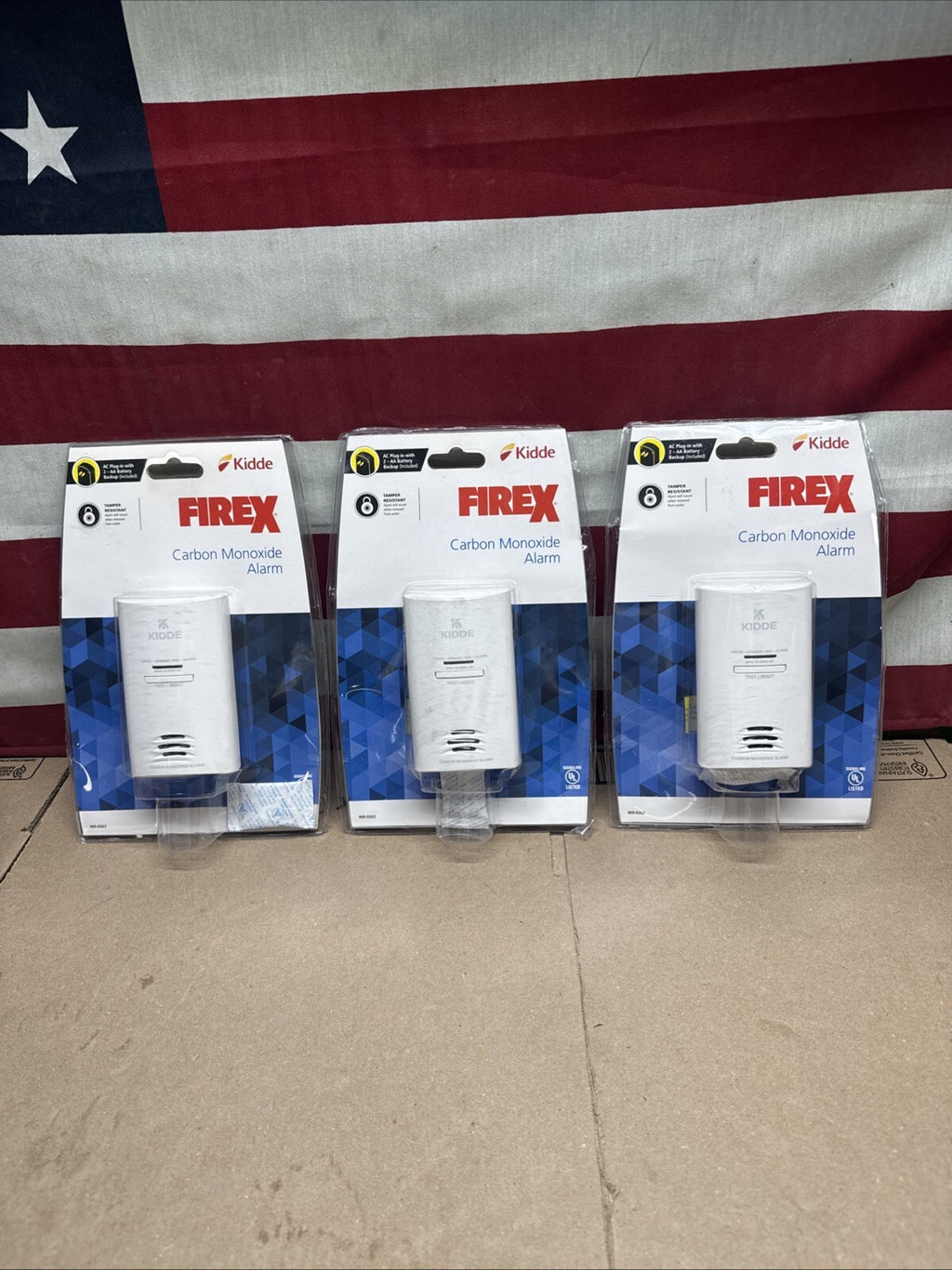 3-Pack Kidde 21027451 Plug In Carbon Monoxide Alarm with Battery Back-Up New